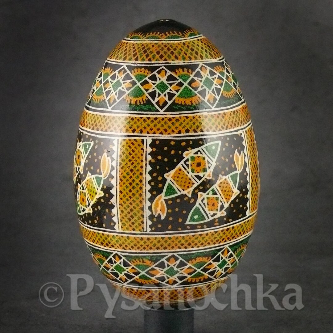 Handmade Ukrainian Pysanka Goose Egg - Batik Easter Egg Art - Etsy