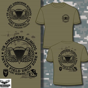 US Airborne School Fryar Field Drop Zone Fort Benning, GA Outstanding T shirt