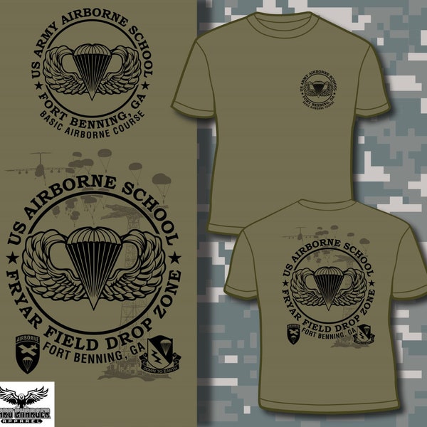 US Airbundesschule Fryar Field Drop Zone Fort Benning, GA Hervorragendes T-Shirt
