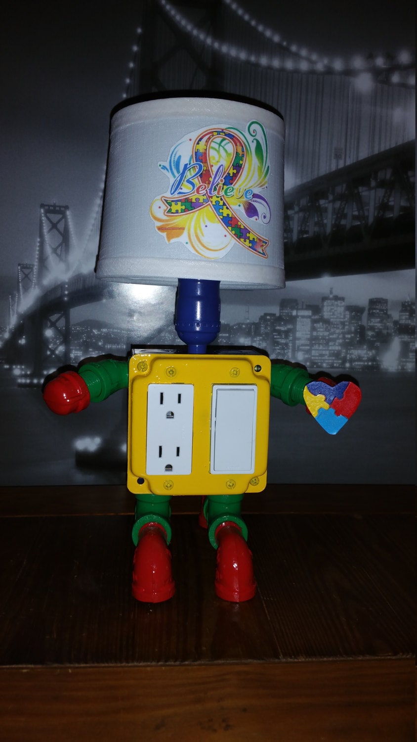 L'autisme Conscience Table Lampe, Lampe De L'autisme, Autisme Cadeau Idées, Sensibilisation À Idées Cadeaux Uniques