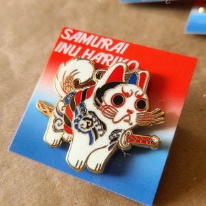 Shogun Cat Red Enamel Pin/_cat enamel pin/_Samurai/_Cat/_cat gift/_cat pin/_pin game/_hard enamel pin/_japanese/_shogun/_kawaii/_horsefiddlepress