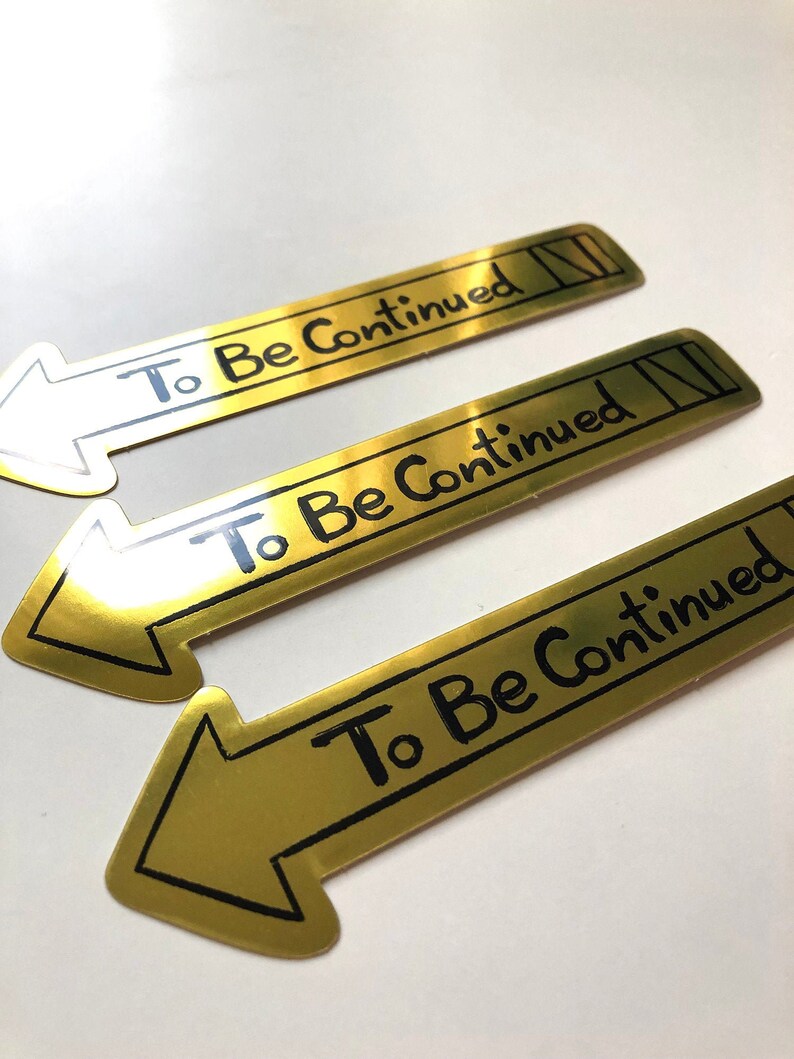 To Be Continued Jojo S Bizarre Adventure Metallic Sticker Etsy