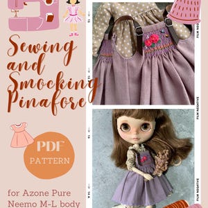 Sewing and Smocking Pinafore For Blythe