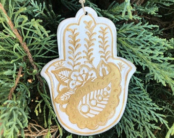 Adorno navideño de la Mano de Fátima