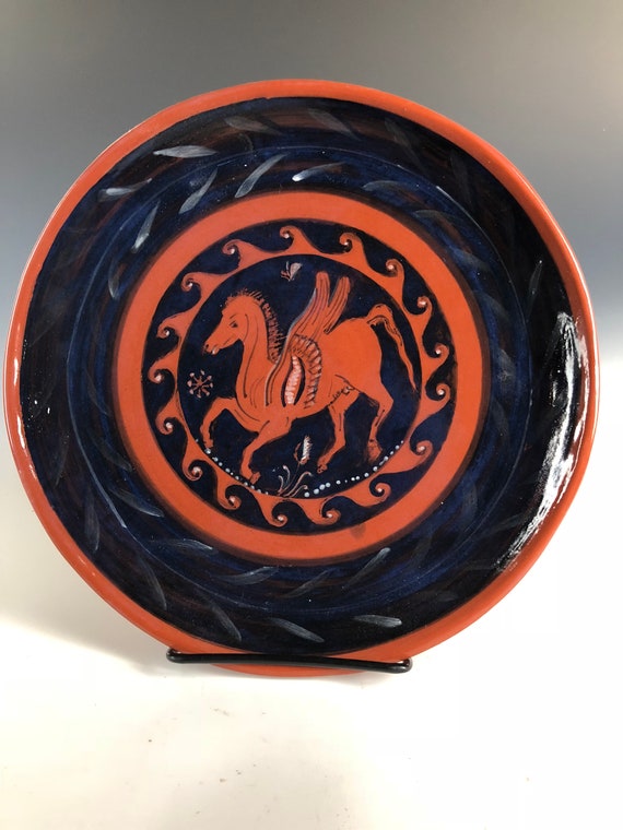 Pegasus Winged Horse Ancient Greek Lucanian Pottery Plate Etsy