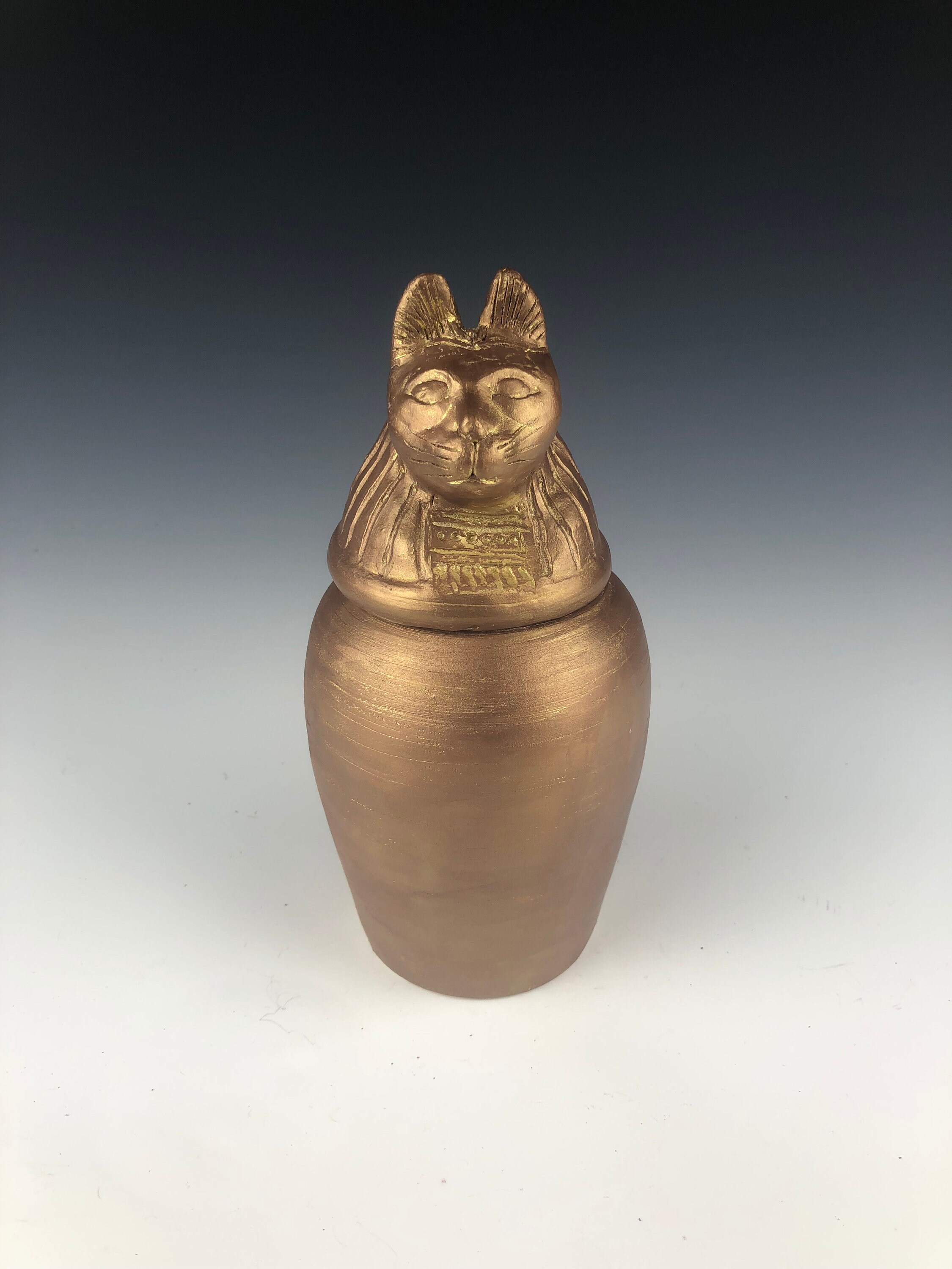 Pet Dog Cat funerary urn replica of Egyptian Canopic jar Etsy