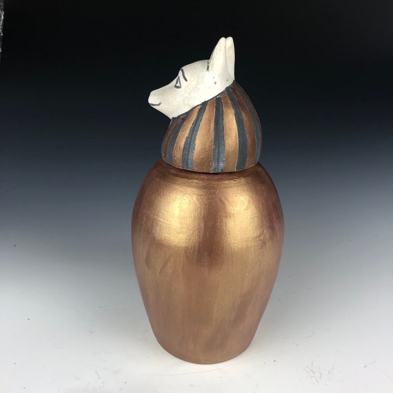 Urna Cineraria Contenitore Ceneri In Bronzo Per Animali Cane Gatto Bianco Escuelasoulsurf Cl