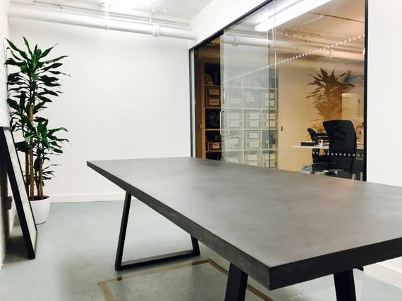 Polished Concrete Dining Table Etsy