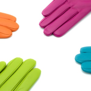 Leather Gloves with luxuriously soft Cashmere lining in exuberant colours