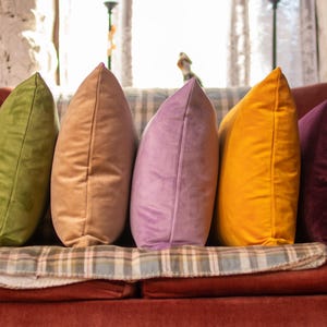 Soft luxury plain velour cushion cover