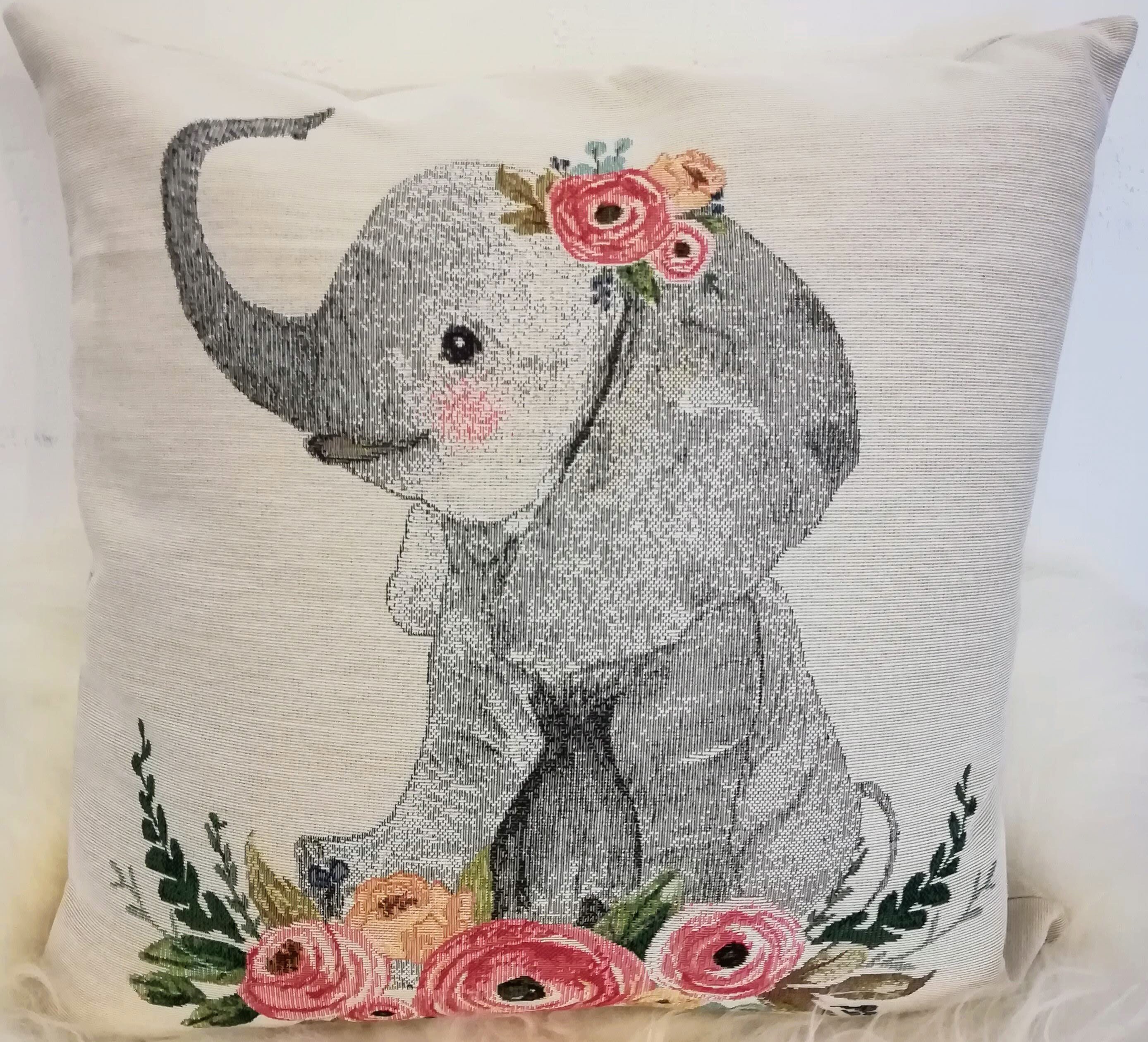 Baby Elephant Cushion Cover Etsy