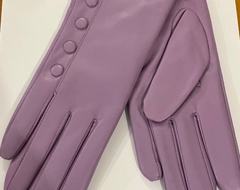 Gants en cuir pour femme doublés de cachemire