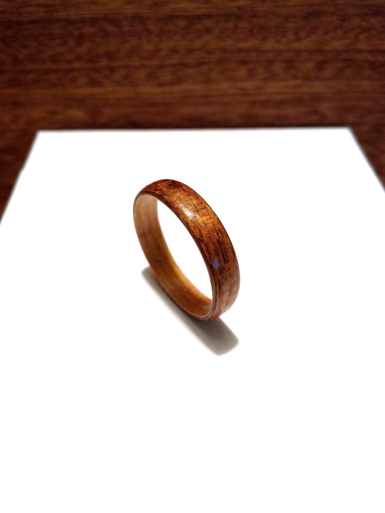 Bentwood Ring Handcrafted Wood Ring Mahogany and Maple woods. Wooden Ring