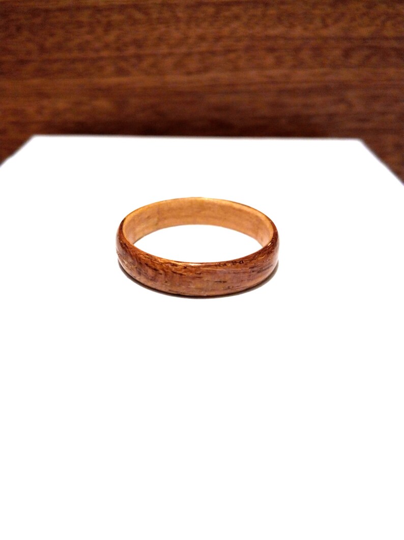 Bentwood Ring Handcrafted Wood Ring Mahogany and Maple woods. Wooden Ring