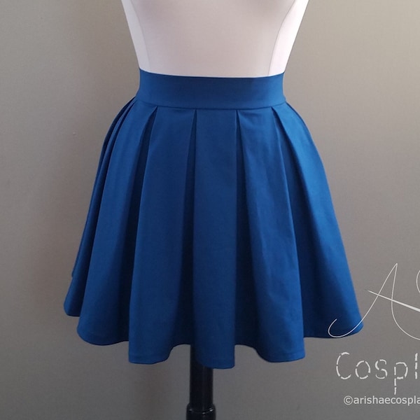 Custom Box Pleat Skirt - From 17 to 20 Inches Long - Any Size from Small to Plus Size - Any Color - Above-the-Knee to Knee Length