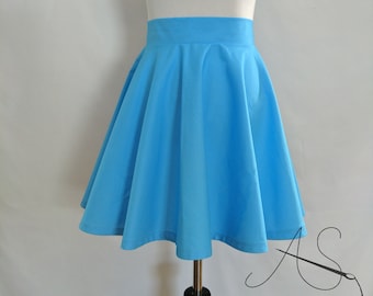 plus size denim skater skirt