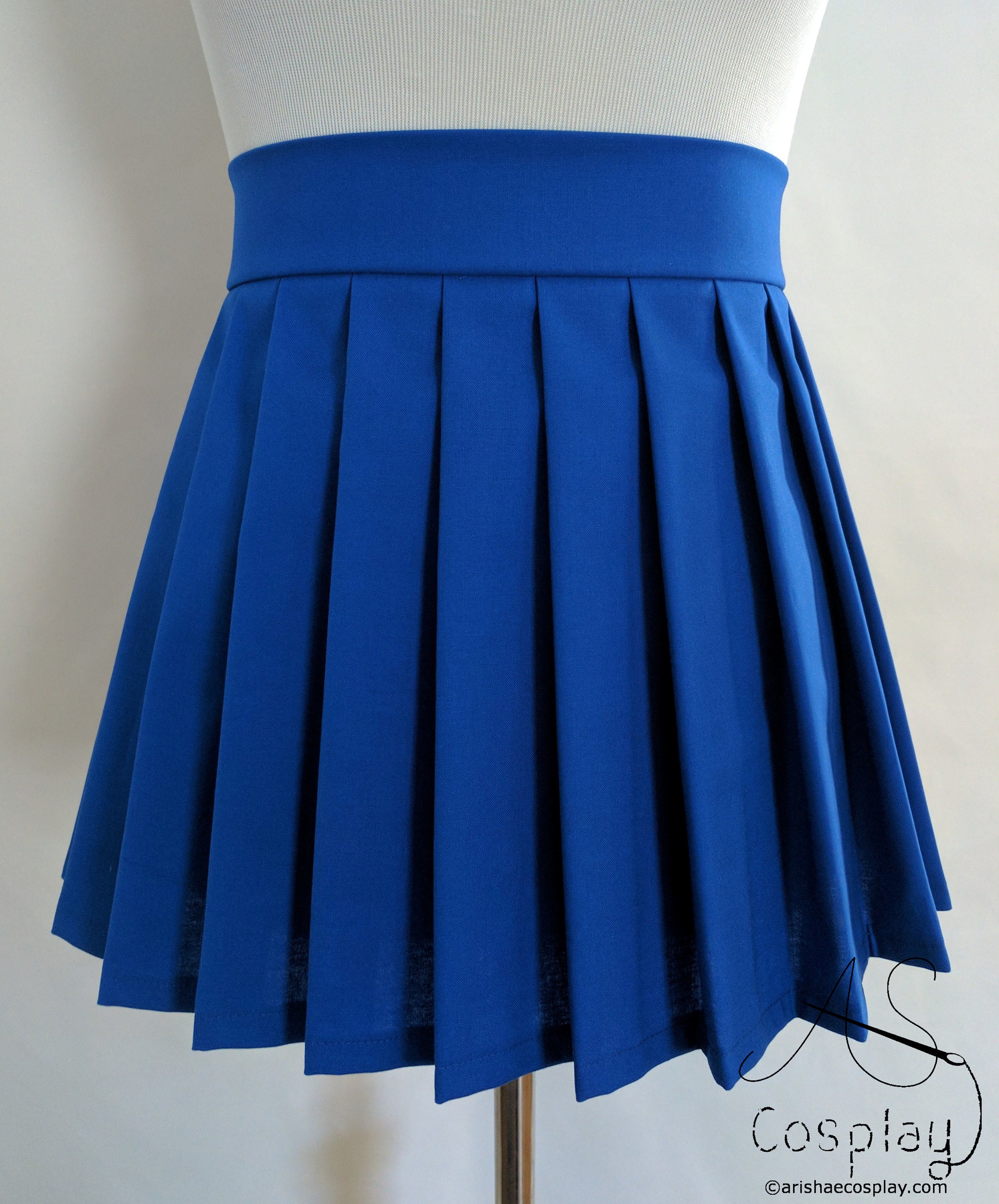 Blue pleated skirt dress sales
