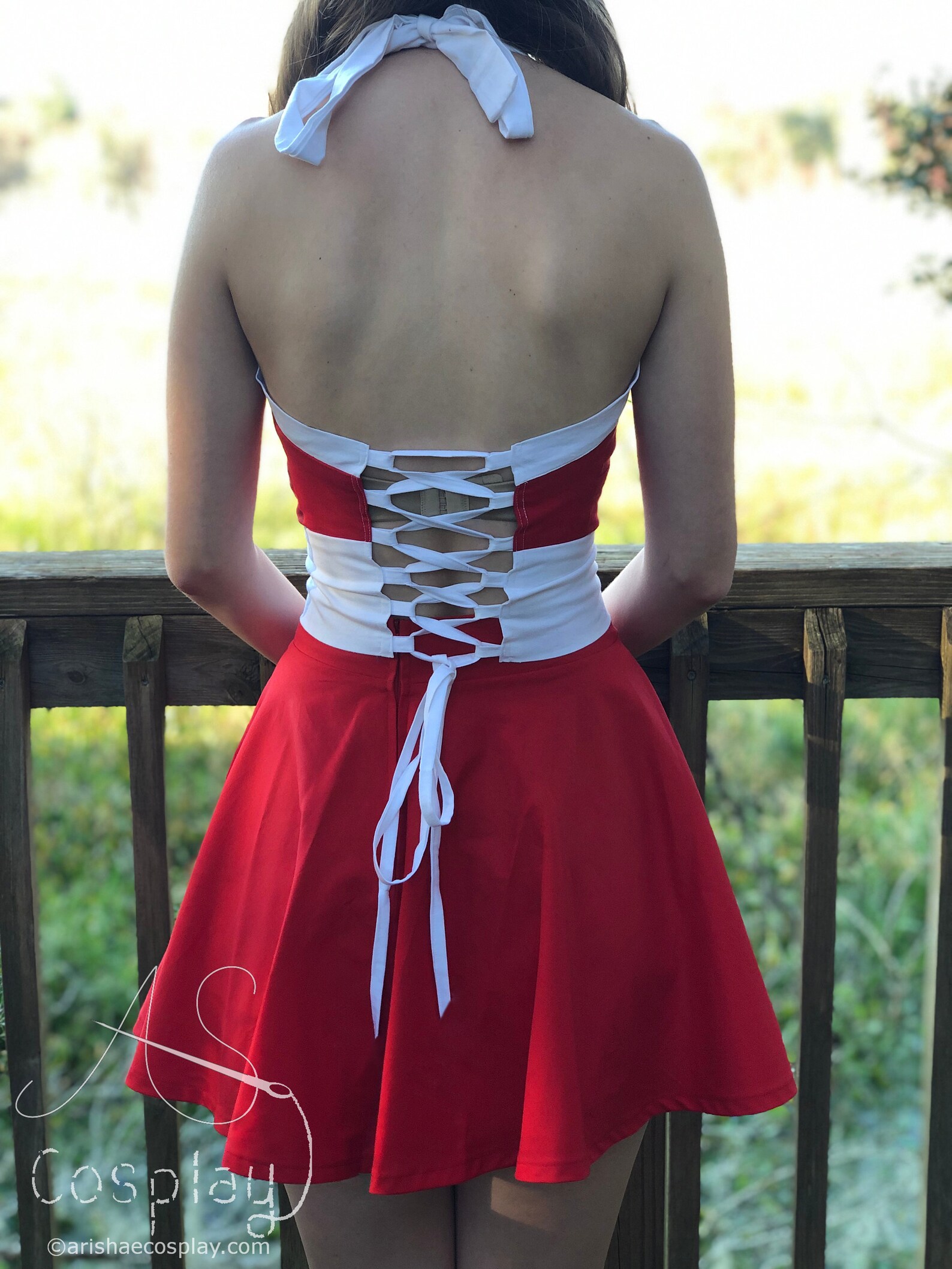 Retro Halter Top Two Piece Dress Corset Back Halter Top with | Etsy