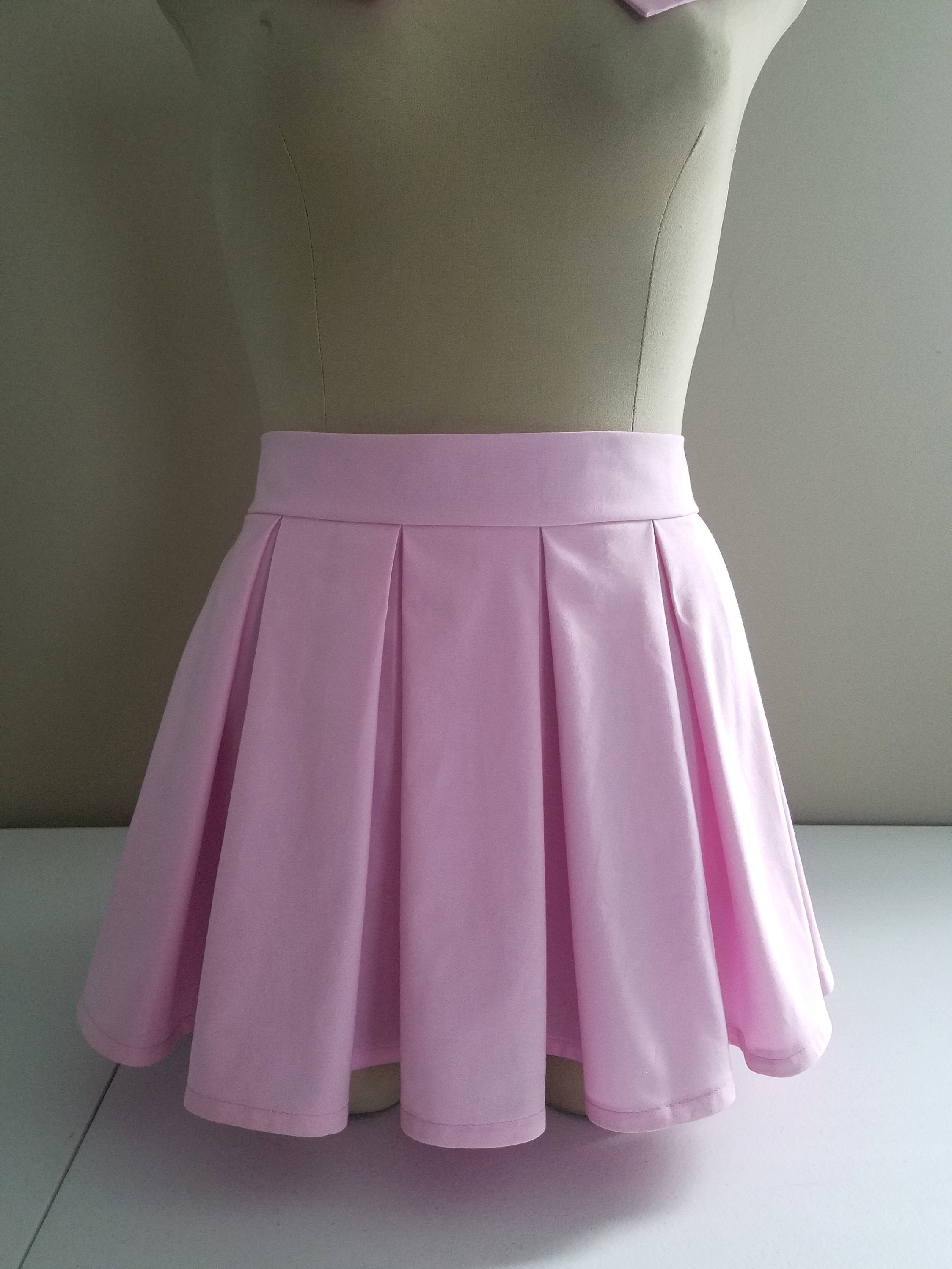 Kirakira box pleats mini skirt