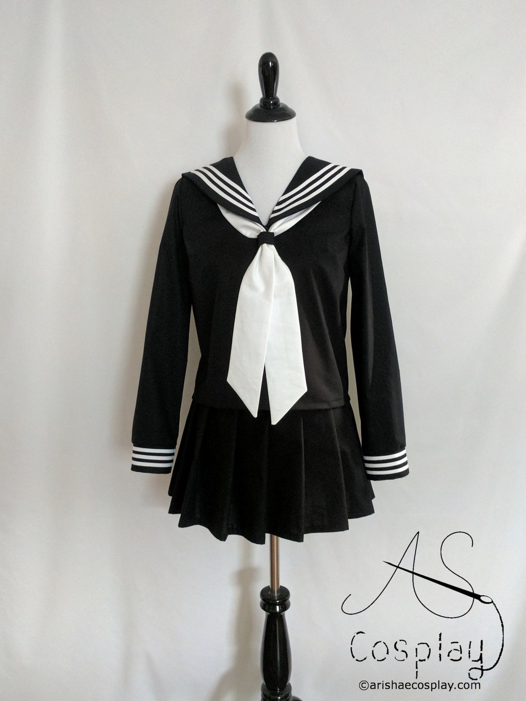 Black and White Sailor Cosplay Japanese Anime School Uniform