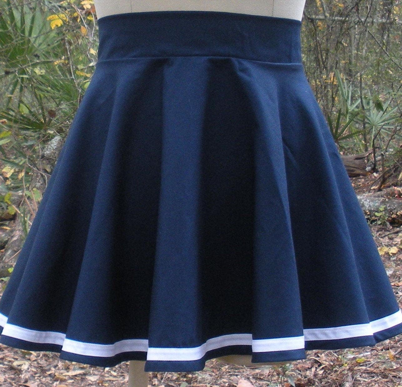 black mini circle skirt