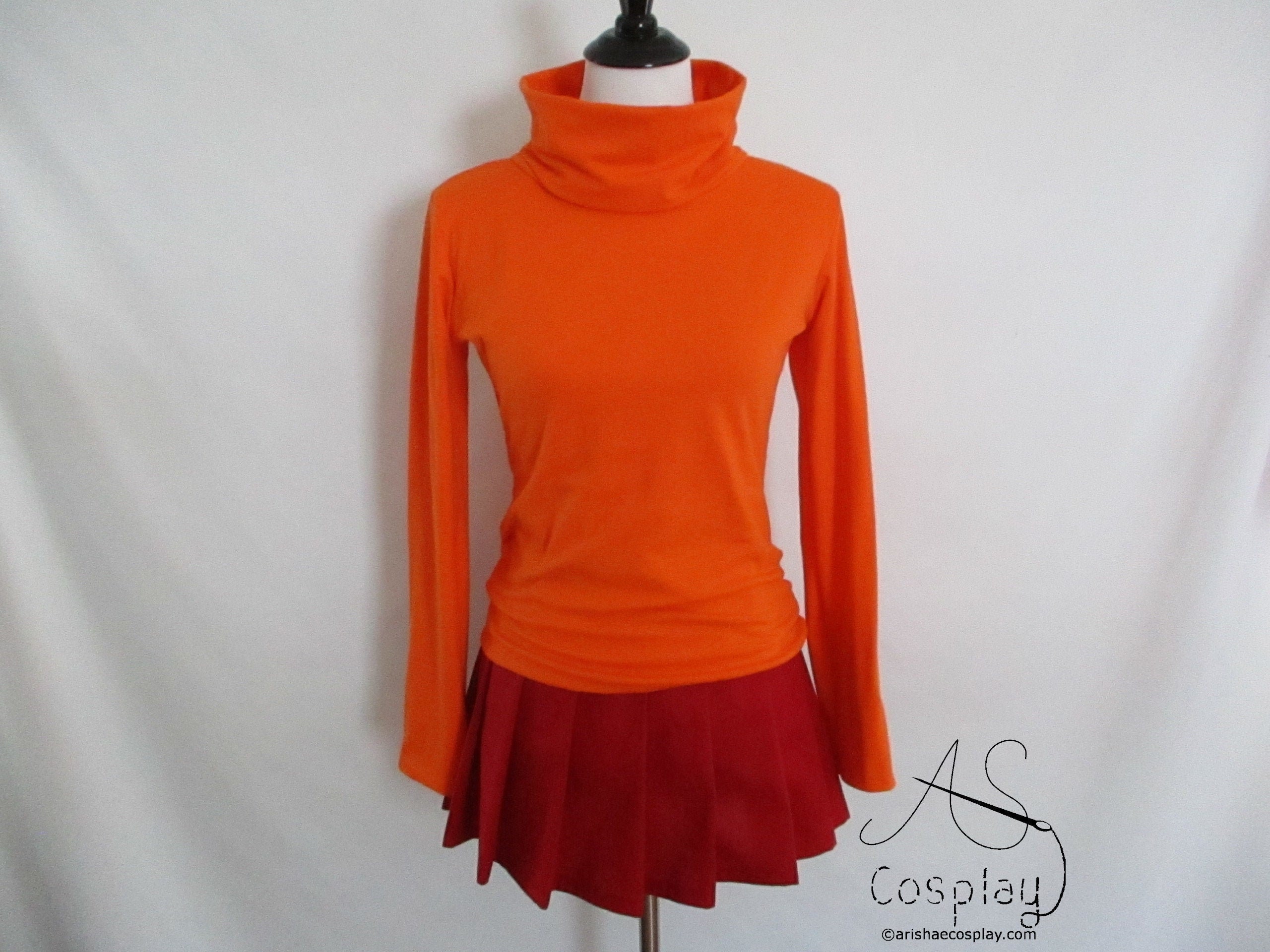 Sugarpuss BRAINS of the MYSTERY GANG 2 Pc Skirt Set Orange 