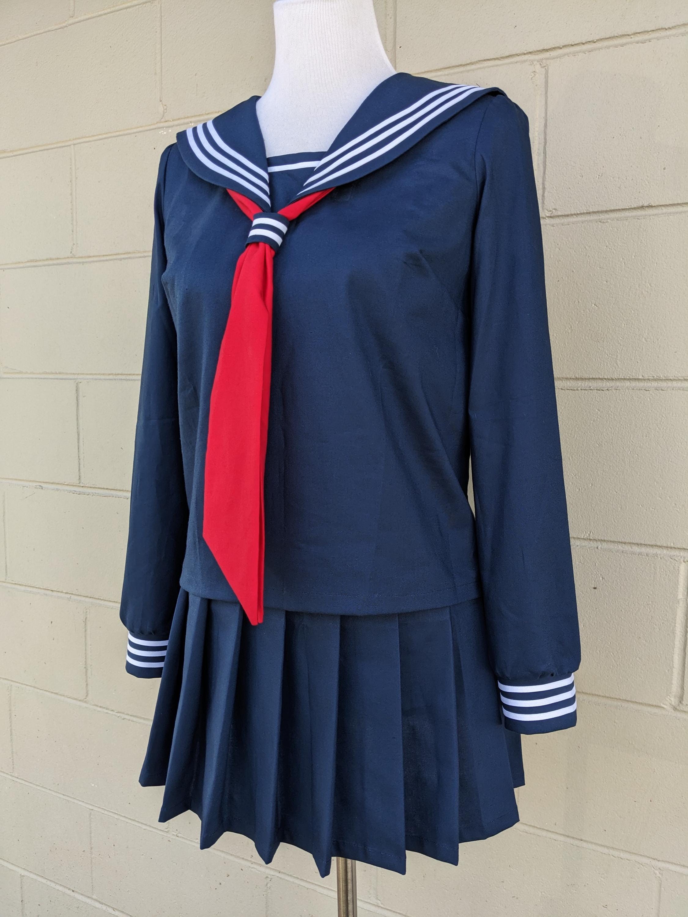 Custom Sailor Fuku Cosplay – Navy Blue Anime School Girl Uniform ...