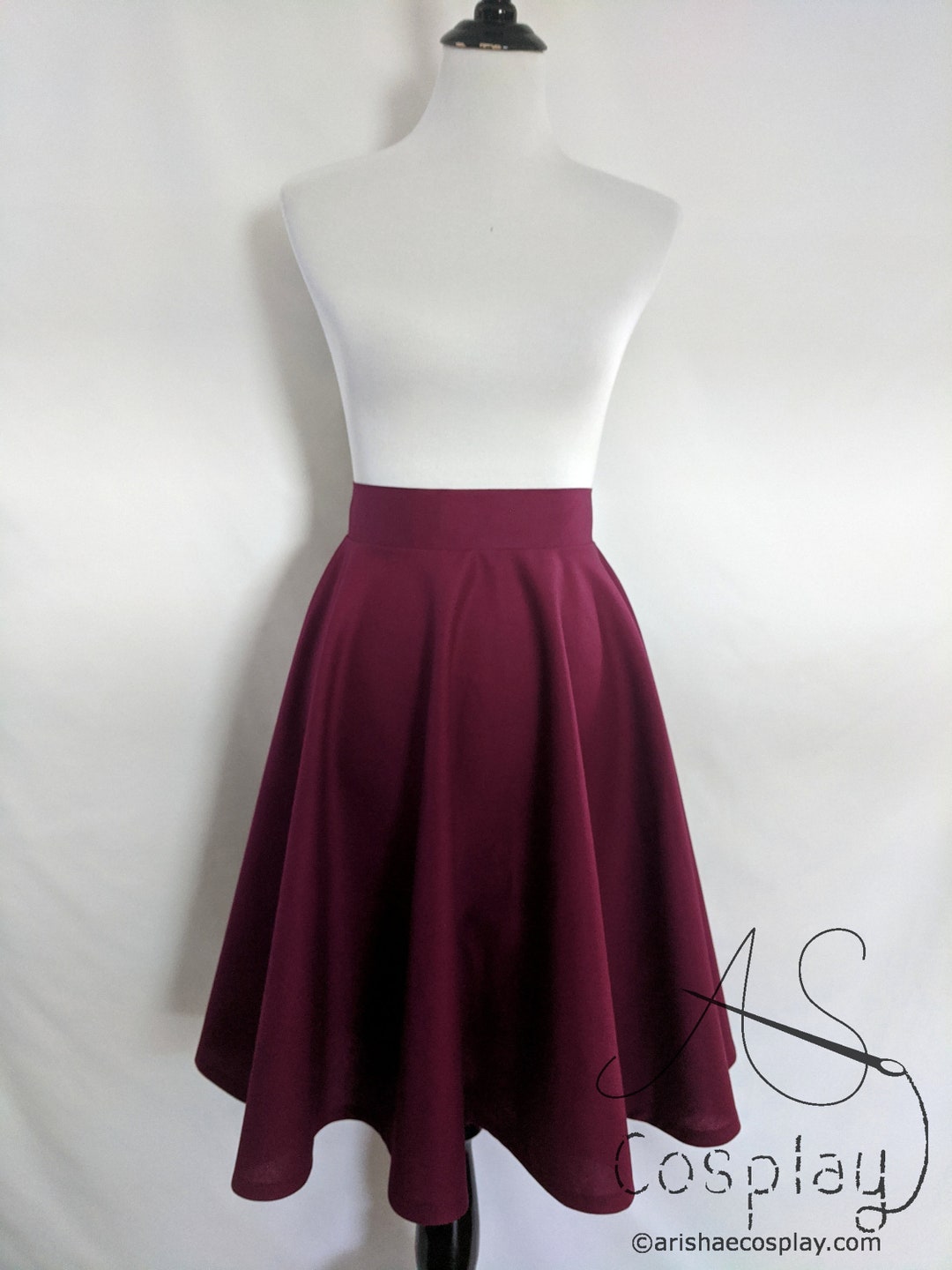 Midi Circle Skirt Tea Length Full Circle Skirt Calf Length - Etsy
