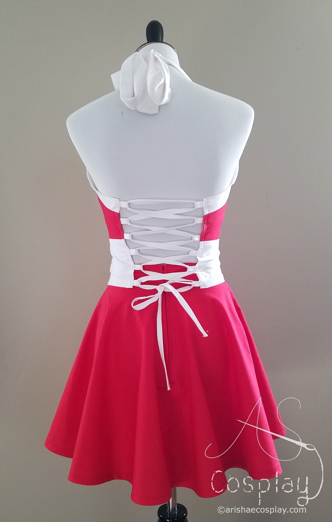 Retro Halter Top Two Piece Dress Corset Back Halter Top with | Etsy