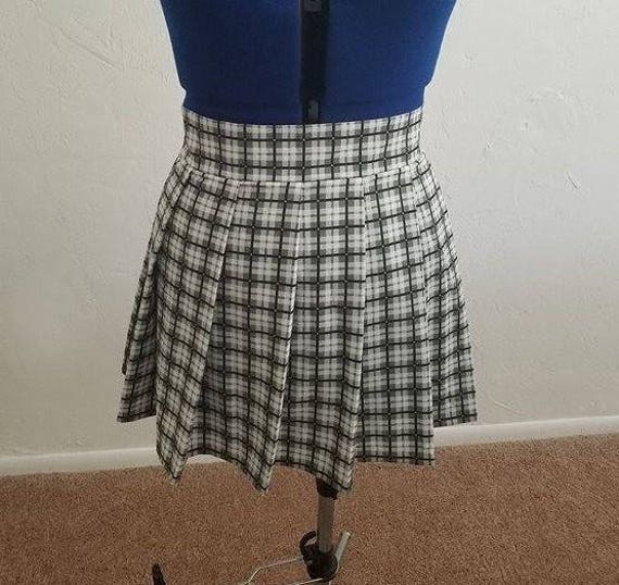 Plaid Pleat Mini Skirt School Uniform Plaid Pleated Skirt | Etsy