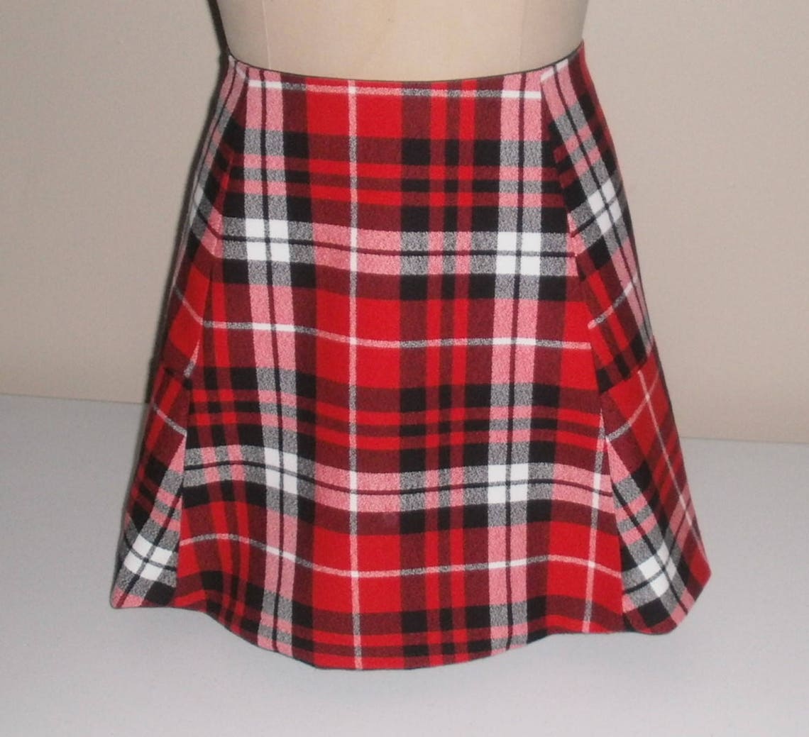 Plaid Flannel Mini Skirt Available in Various Prints and Etsy