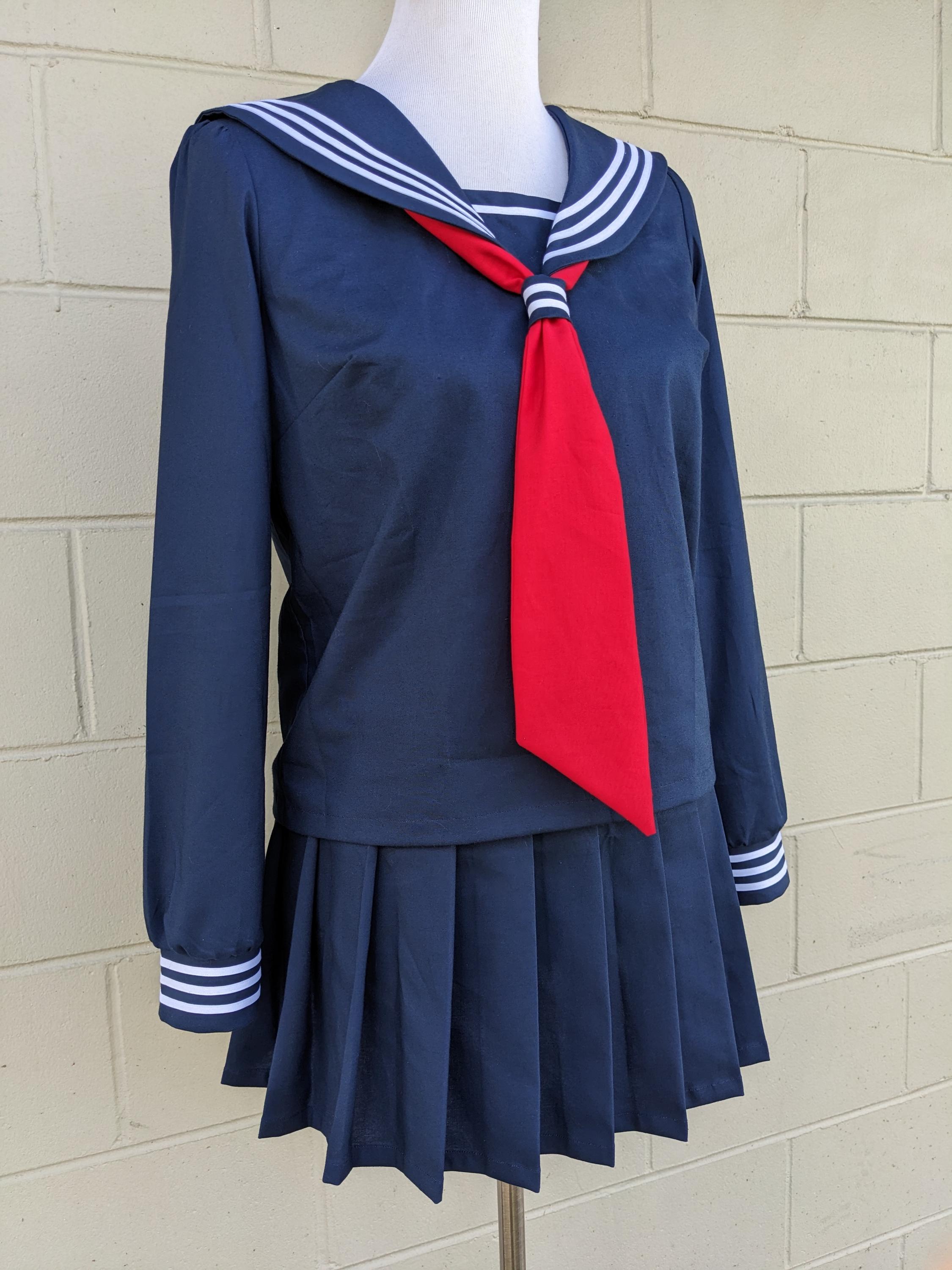 Custom Sailor Fuku Cosplay – Navy Blue Anime School Girl Uniform ...