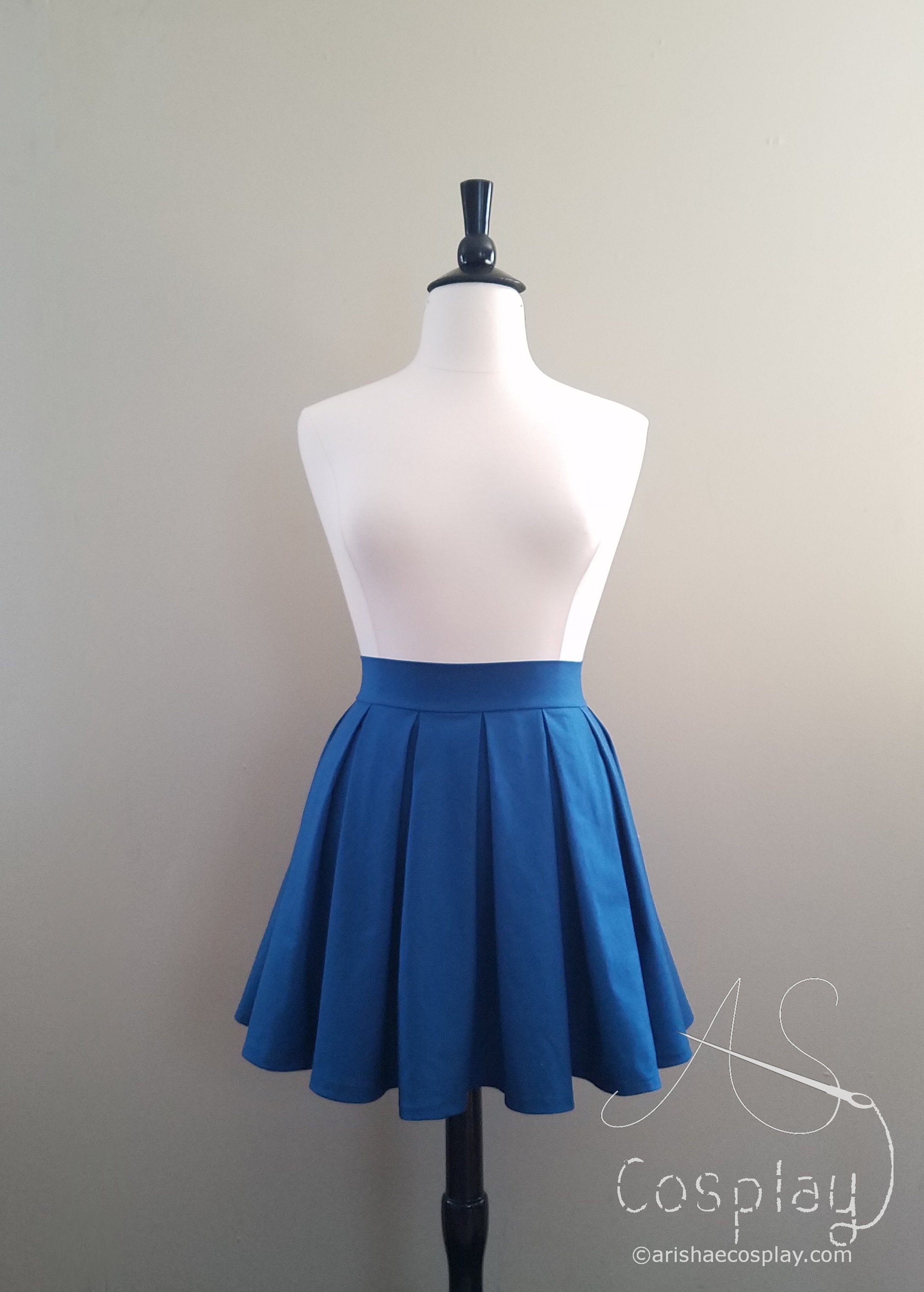 School Uniform Girls Box Pleat Skirt Top of The Knee Plaid