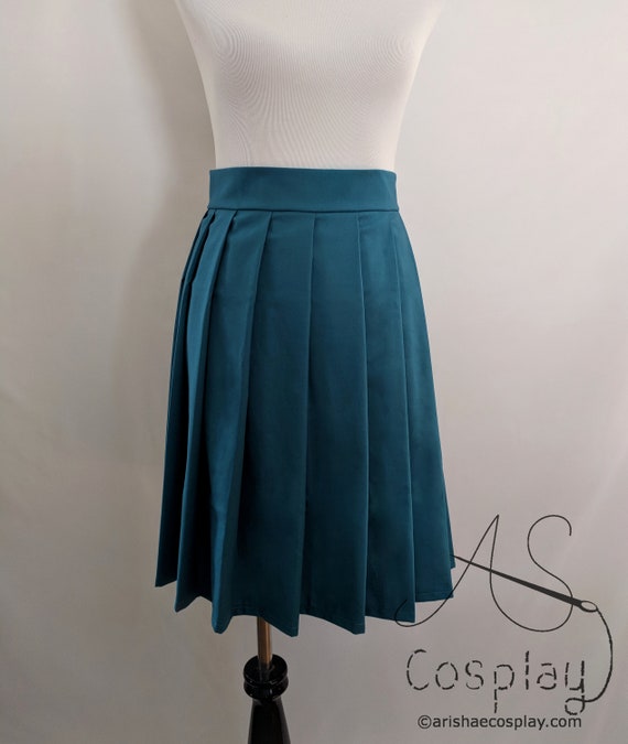 Blue pleated skirt 6 inch hotsell