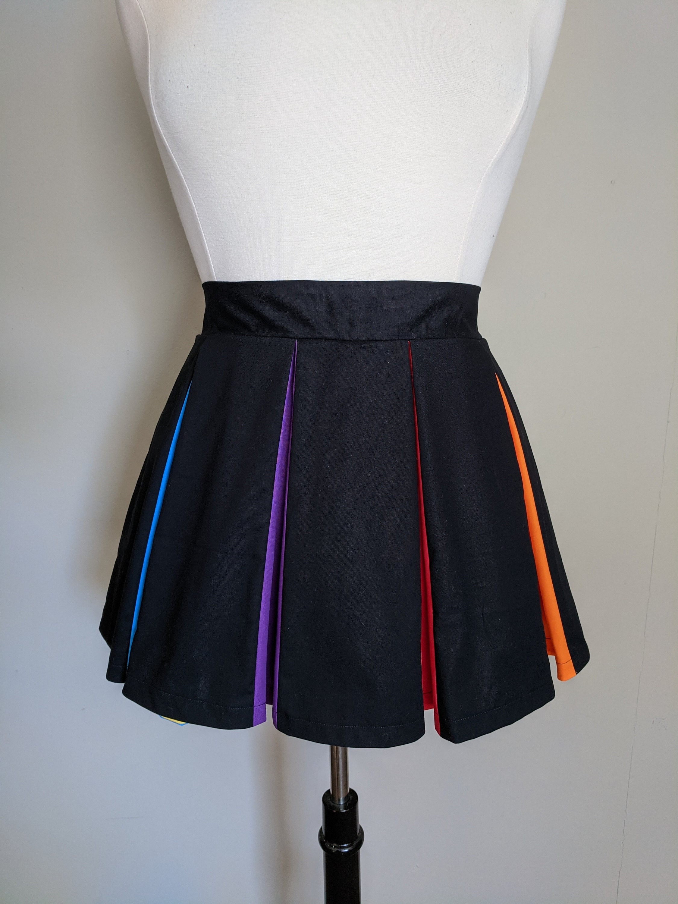 Unity metallic clearance rainbow pleated skirt
