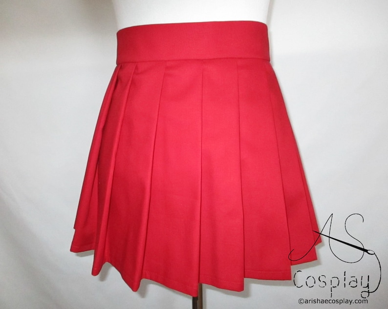 Red Pleat Skirt Velma Cosplay Skirt Pleated Red Skirt Etsy
