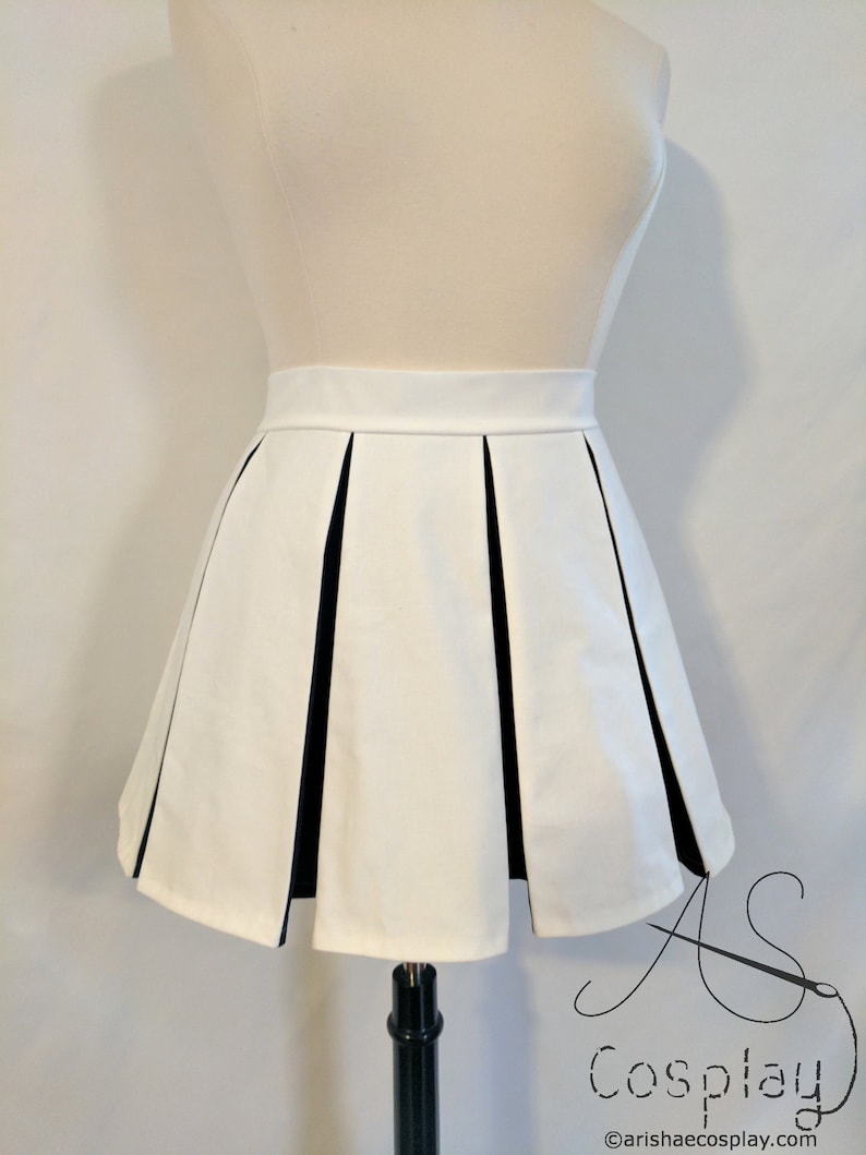 Two Tone Box Pleat Skirt - Colors of Your Choice - Any Size - Cheerleader Style Pleat Skirt - Skirt with Peek A Boo Pleats