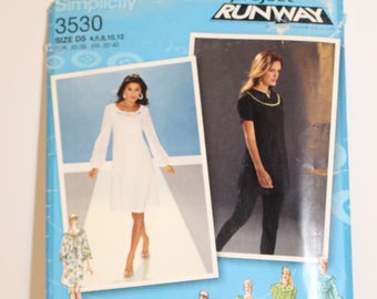 Simplicity 3530 Project Runway Misses sizes 4-12 NIP