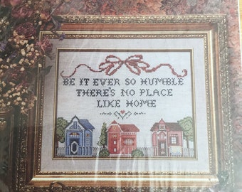 Heirloom Treasure Home #5218 cross stitch kit be it ever so humble there\u2019s no place like home