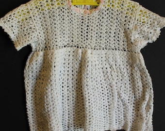 Vestido de crochet vintage recién Shabby chic