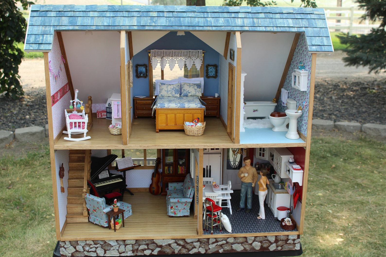 Finished Real Wood Toys Beachside Bungalow Dollhouse Etsy finished-real-wood-toys-beachside-bungalow-dollhouse-etsy