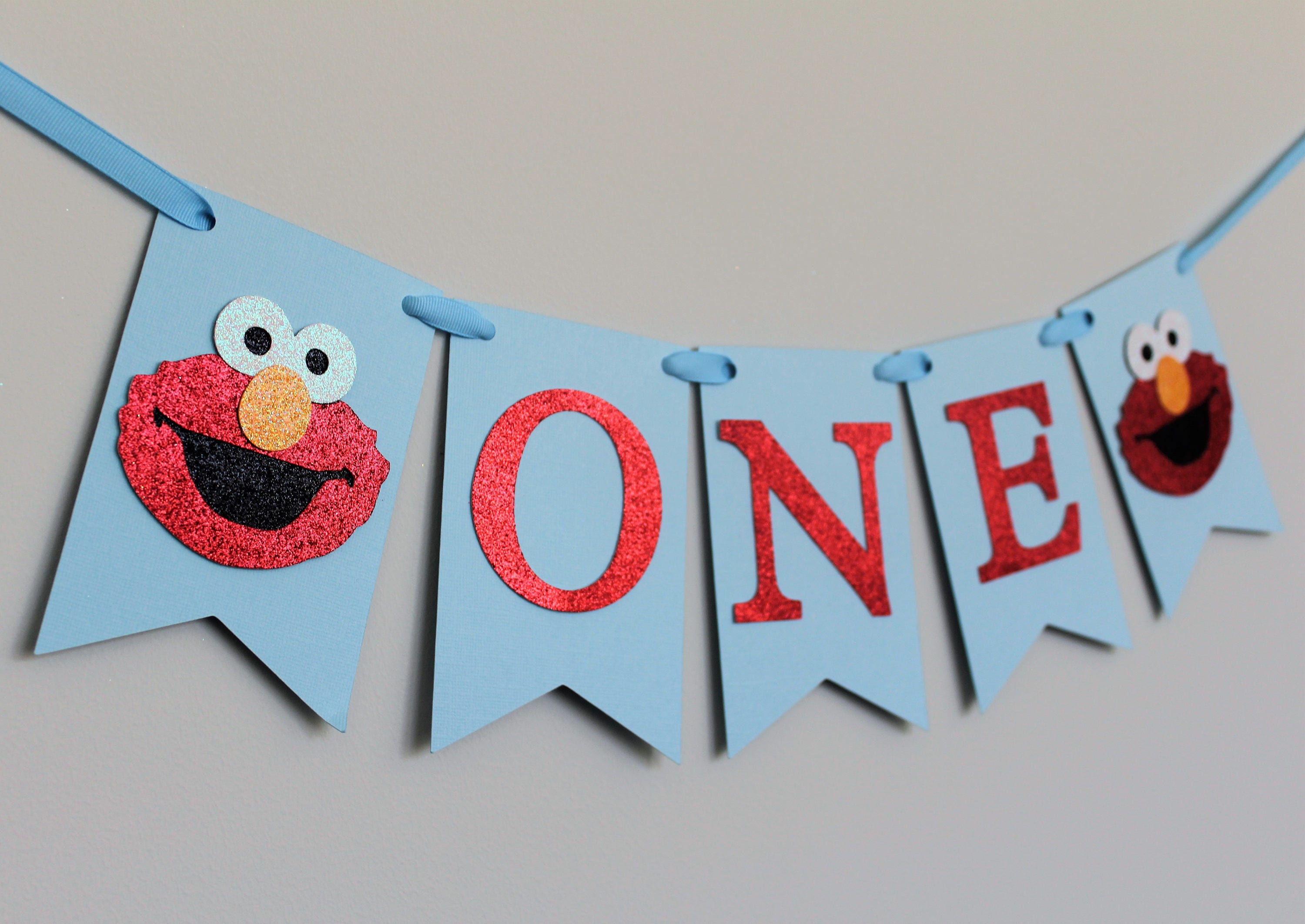 Elmo Birthday Banner Elmo Party Decorations Elmo High Chair | Etsy