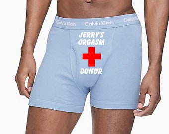 Custom Orgasm Donor Authentic Calvin Klein Boxer Briefs, Gift From Wife, Anniversary Gift, Birthday Gift - Sexy Mens Underwear FAST SHIPPING