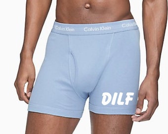 DILF Authentic Calvin Klein Boxer Briefs, Gift From Wife, Anniversary Gift, Birthday Gift - Sexy Mens Underwear FAST SHIPPING