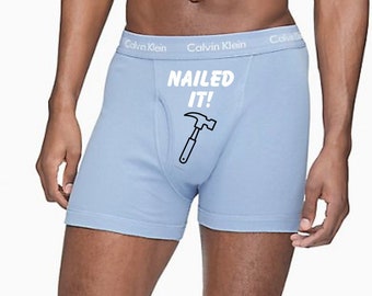 Nailed It! Authentic Calvin Klein Boxer Briefs, Gift From Wife, Anniversary Gift, Birthday Gift - Sexy Mens Underwear FAST SHIPPING