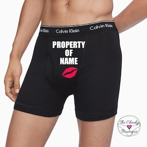 Property Of Boxers - Gift for Him - Personalized Boxers - Anniversary Gift - Husband Gift - Wedding Gift - Honeymoon Underwear - Groom Gift