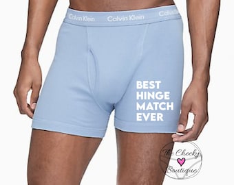 Best Hinge Match Ever Boxer Brief FAST SHIPPING We use Authentic Calvin Klein Boxer Briefs, Grooms something blue