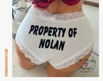 Personalized Property of Victoria Secret Cheeky Panty | Personalized Women's Underwear | Bachelorette Party Gift | Husband Gift | Wife Gift