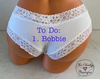 Personalized To Do Cheeky Panties | Personalized Women's Underwear | Sexy Lingerie | Bachelorette Party Gift | Husband Gift | Wife Gift