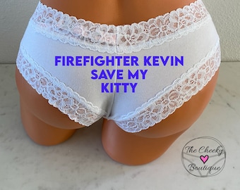 Save My Kitty | Victoria Secret | Custom Firefighter Gift | Firefighter Husband | FAST SHIPPING | Firefighter Wife | Fireman Gift | Panties